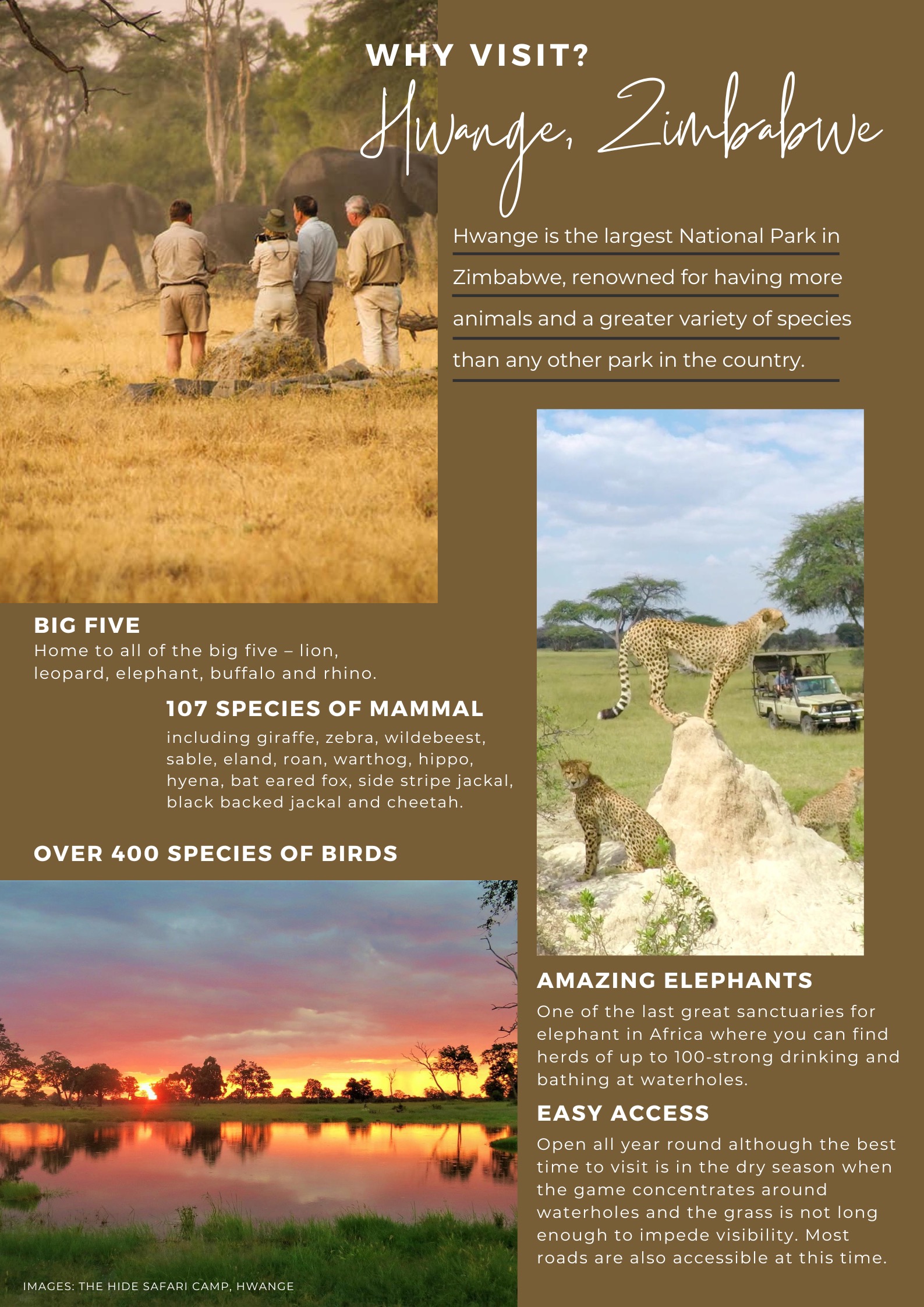 Off 2 Africa — Hwange destination content