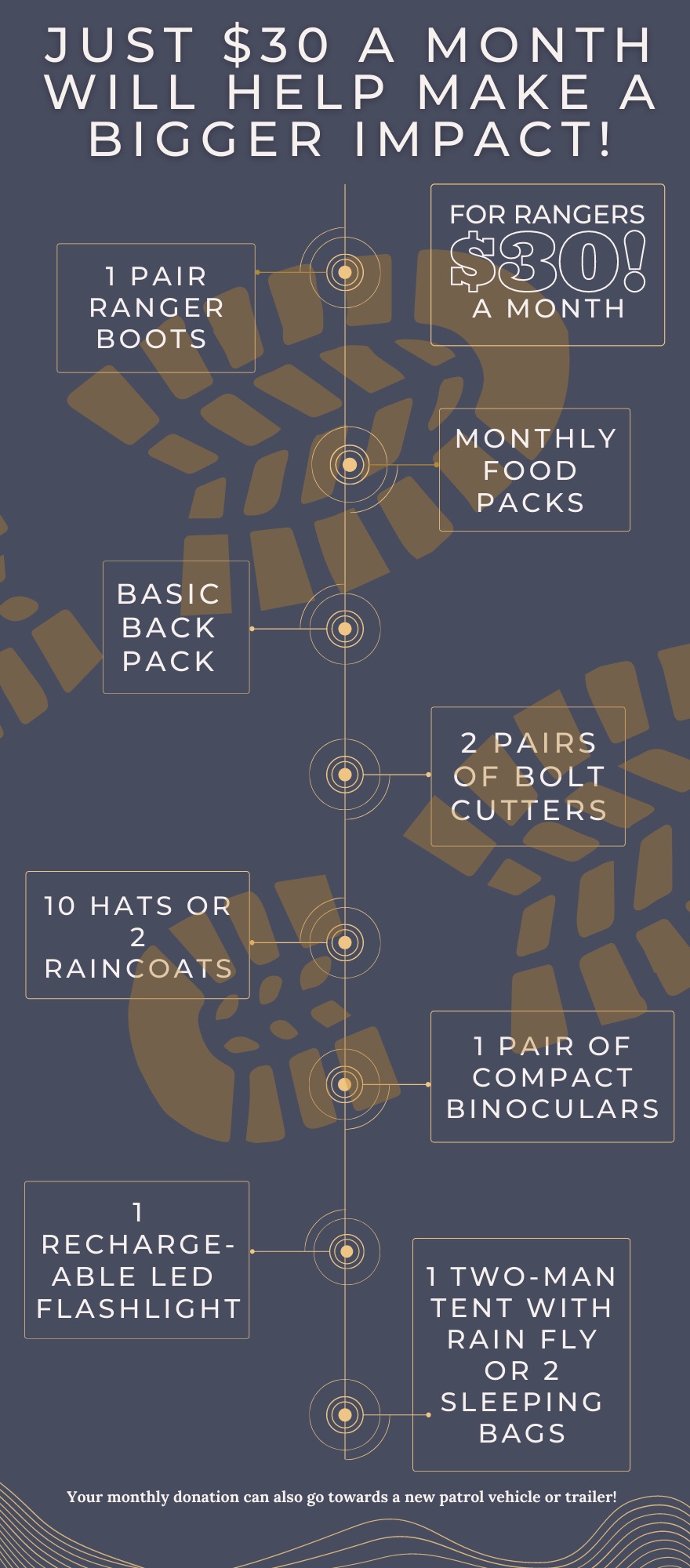 Monthly gift infographic