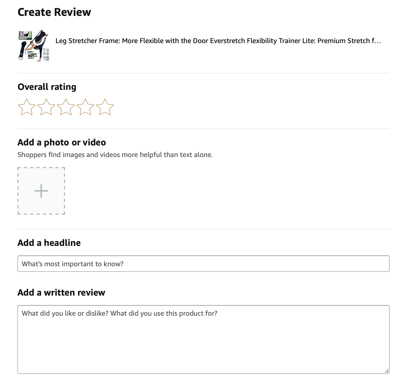 Amazon product review with star rating -- the kind of naturally-labeled data that bootstrapped sentiment analysis
