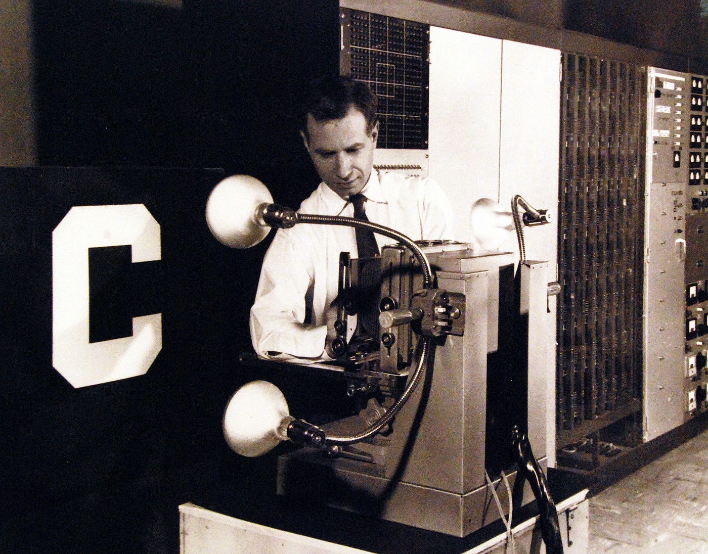 The Mark I Perceptron at Cornell Aeronautical Laboratory, the first machine that learned from examples