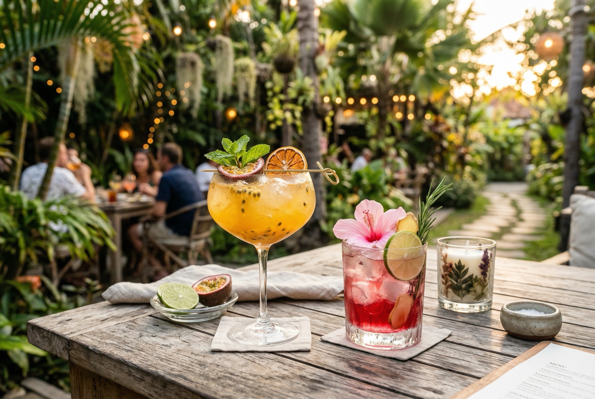 Two signature cocktails at Luna's