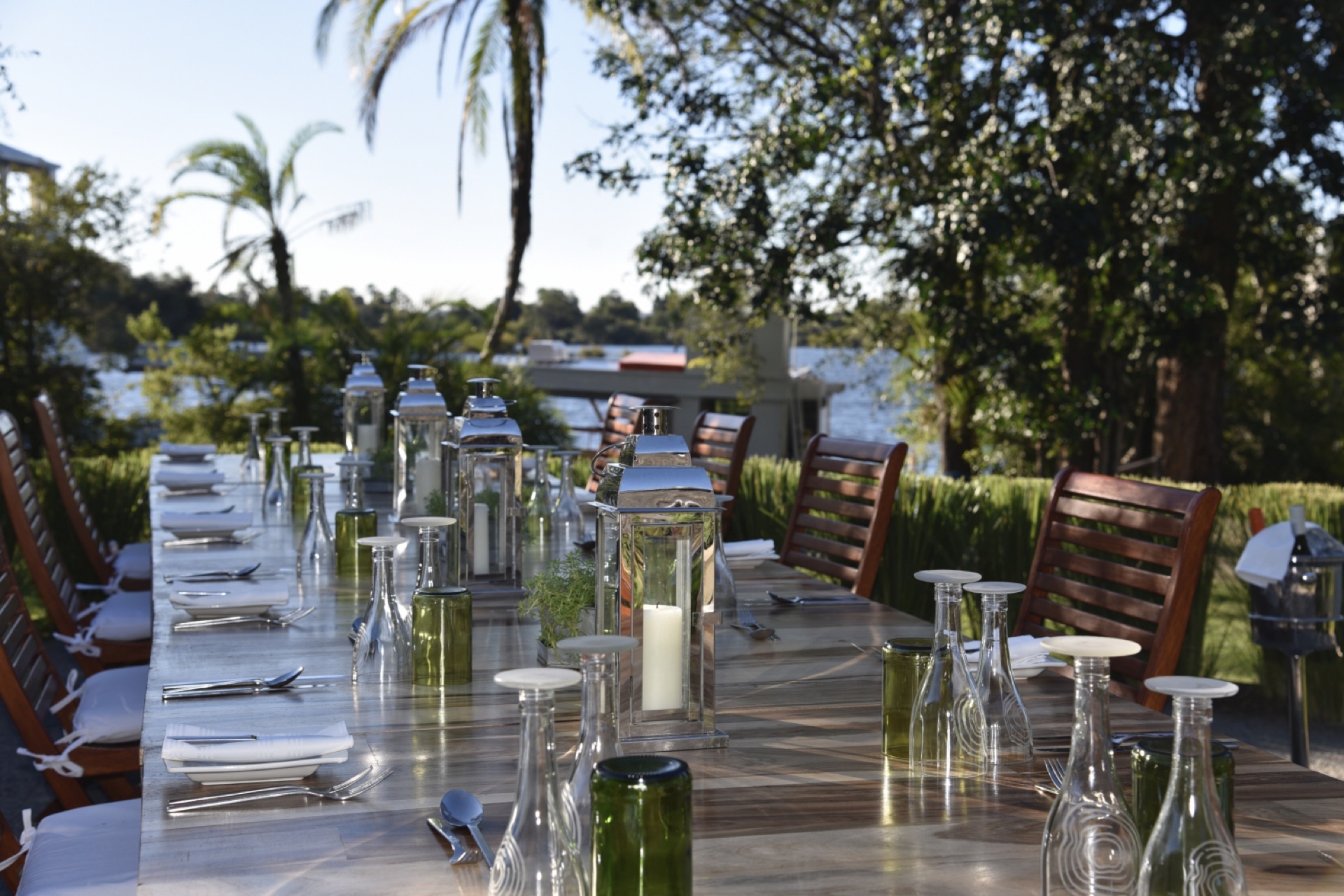 Outdoor dining at Sam Levy's Village
