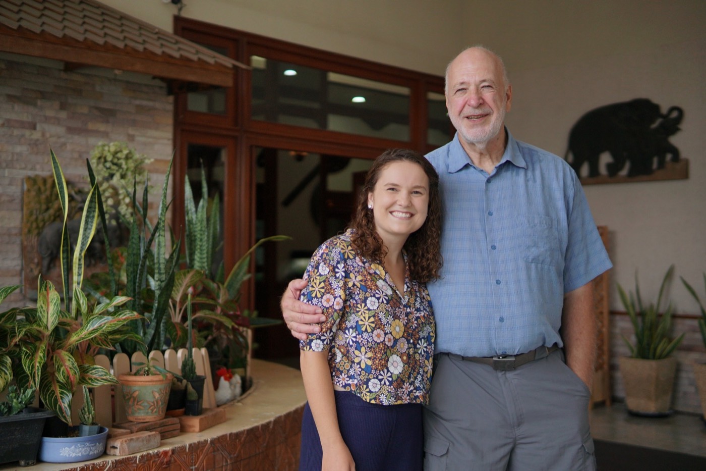 Amanda with a client at their new home in Chiang Mai