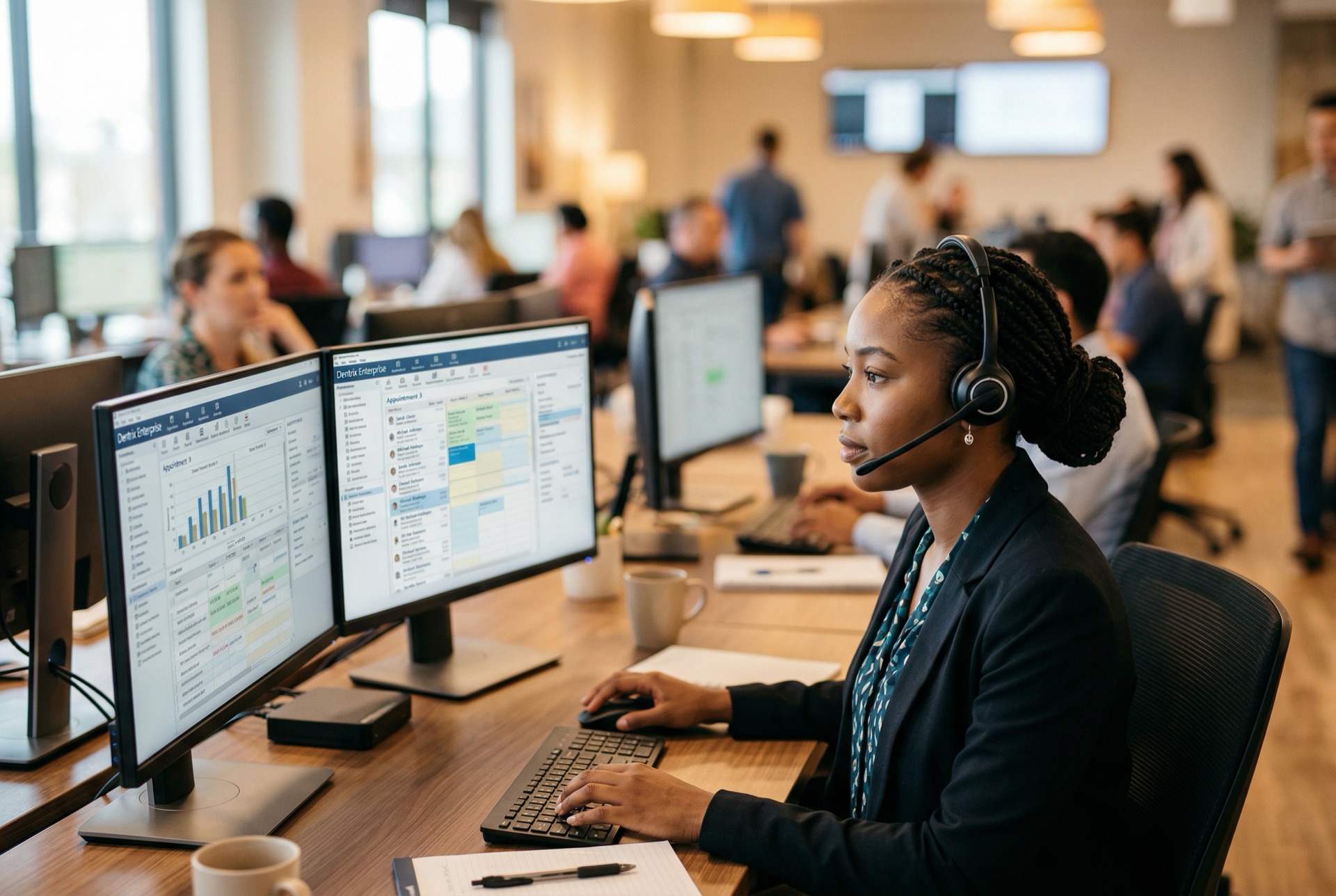 Specialist at workstation