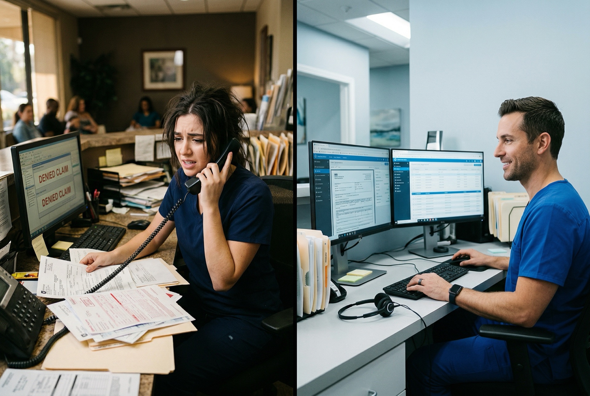 Comparison showing trained versus untrained specialist outcomes